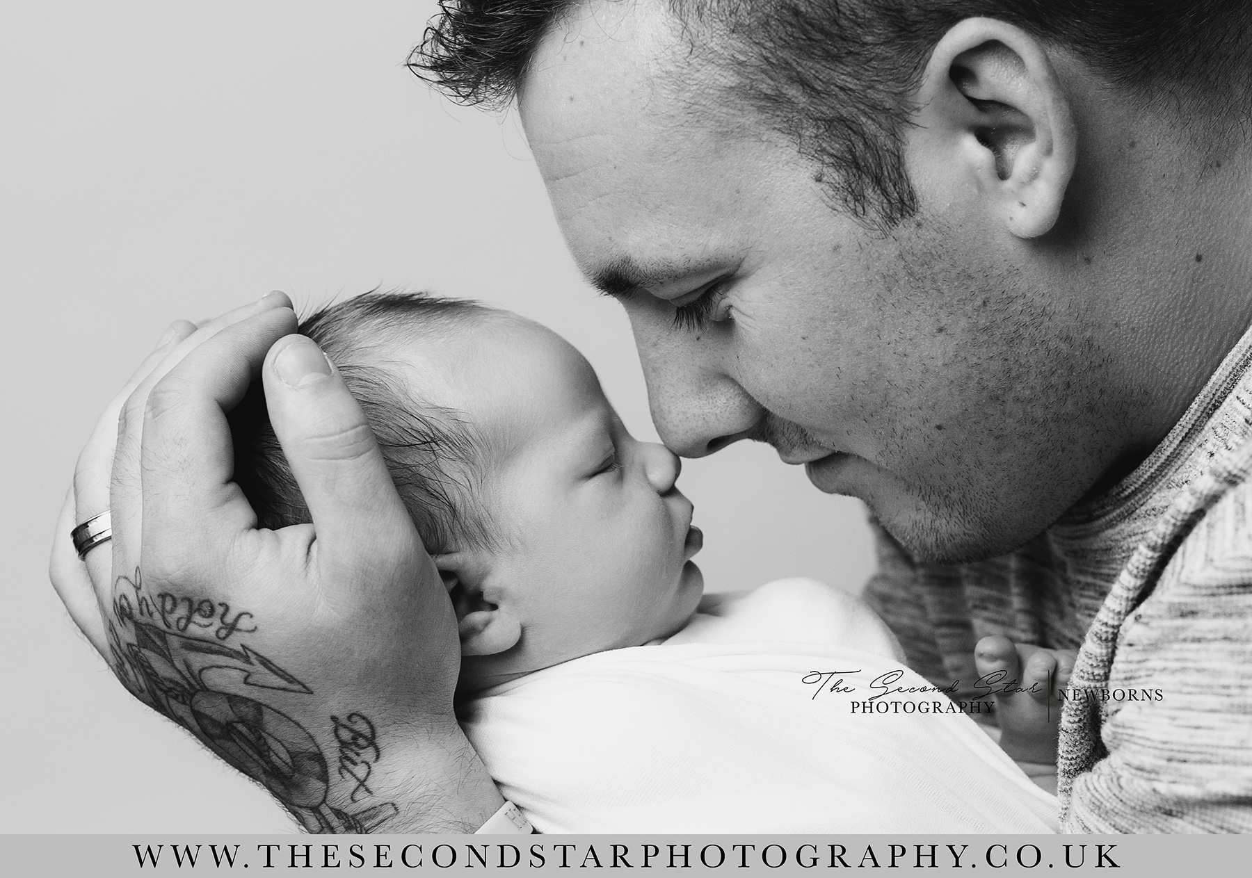 Dad and new born baby photoshoot