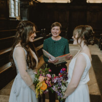 Same sex celebrant wedding ceremony at the Bodleian Library wedding venue in Oxford