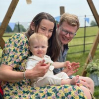 Outdoor naming ceremony in Warwickshire