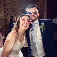 Couple celebrating after their celebrant wedding ceremony