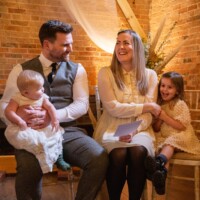 Love and laughter - the perfect ingredients for a naming ceremony.