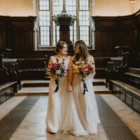 Same sex wedding ceremony at the Bodleian Library wedding venue in Oxford