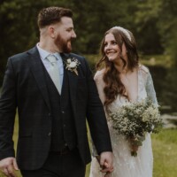 Wedding couple at a Northamptonshire wedding venue