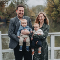 Familt at Oxfordshire naming ceremony